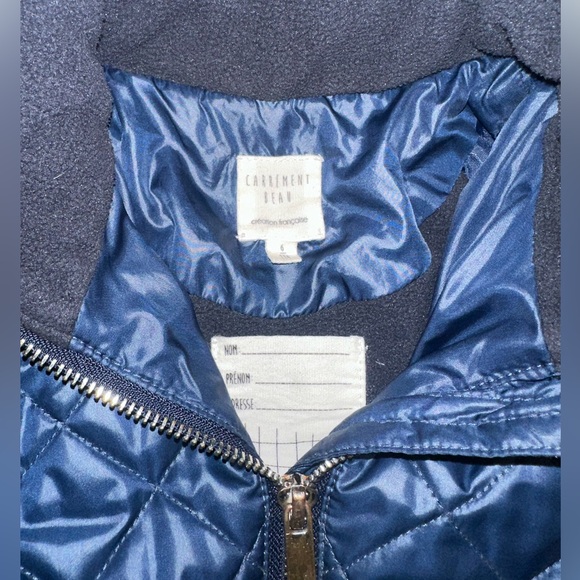 Girls size navy long puffer coat/jacket Carrament Beau